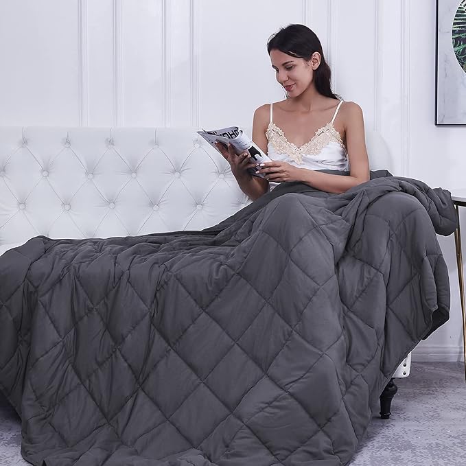 Weighted Blanket Queen Size Cooling Breathable Heavy Blanket - Image 7