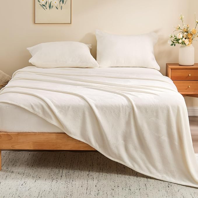 BEDELITE Flannel Sheets Queen Size White - Image 2