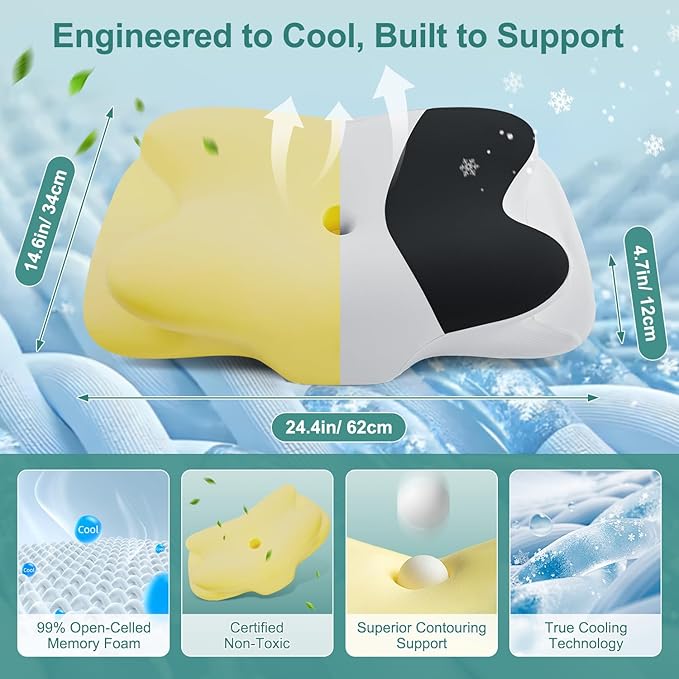 DONAMA Cervical Neck Pillow- Ergonomic Pillows - Image 2