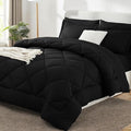 CozyLux Oversized King Comforter Set Black by CozyLux