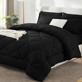 CozyLux Oversized Queen Comforter Set Black by CozyLux