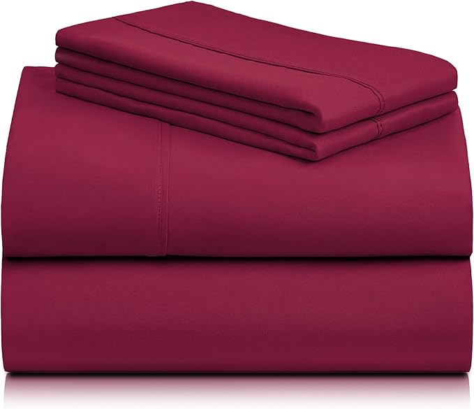 LuxClub 4 PC King Sheet Set, Breathable Luxury Bed Sheets, Deep Pockets 18" - Image 8