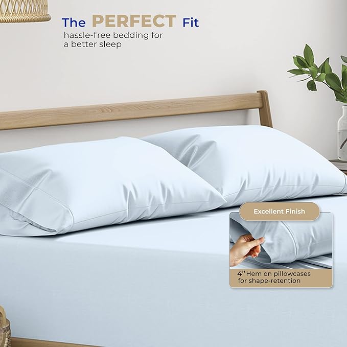 Thread Spread 100% Cotton Pillow Cases Queen Size Set of 4 - Image 4