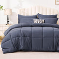 Love's cabin Twin Comforter Set Indigo Blue, 5 Pieces Twin Bed in a Bag by Lovescabin