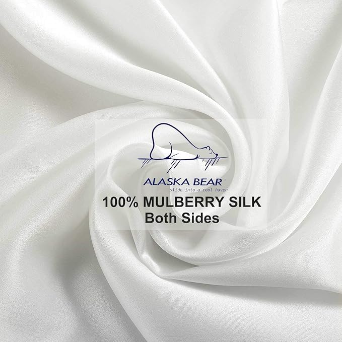 ALASKA BEAR Silk Pillowcase Envelope Closure, 22 Momme 100 Percent Long Overlap - Image 3