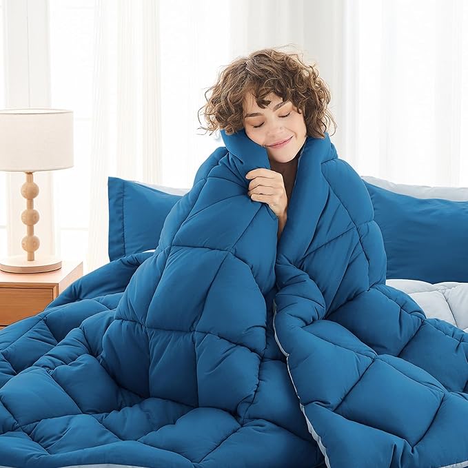 MUXHOMO 5 Pieces Twin XL Comforter Set, Reversible Bed in a Bag Twin XL Size - Image 2