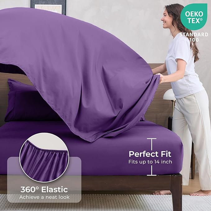 HEVUMYI Purple King Comforter Set - Image 5