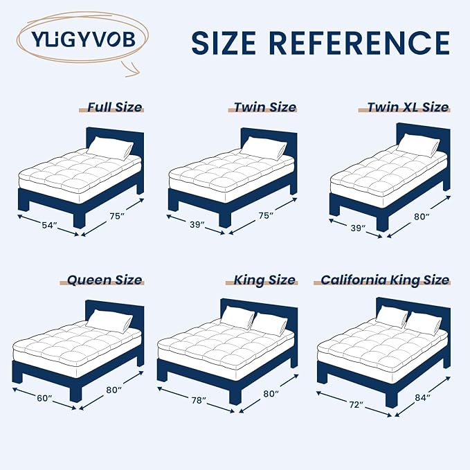 YUGYVOB Queen Mattress Topper Extra Thick, and Breathable Mattress Pad 8-21" - Image 9