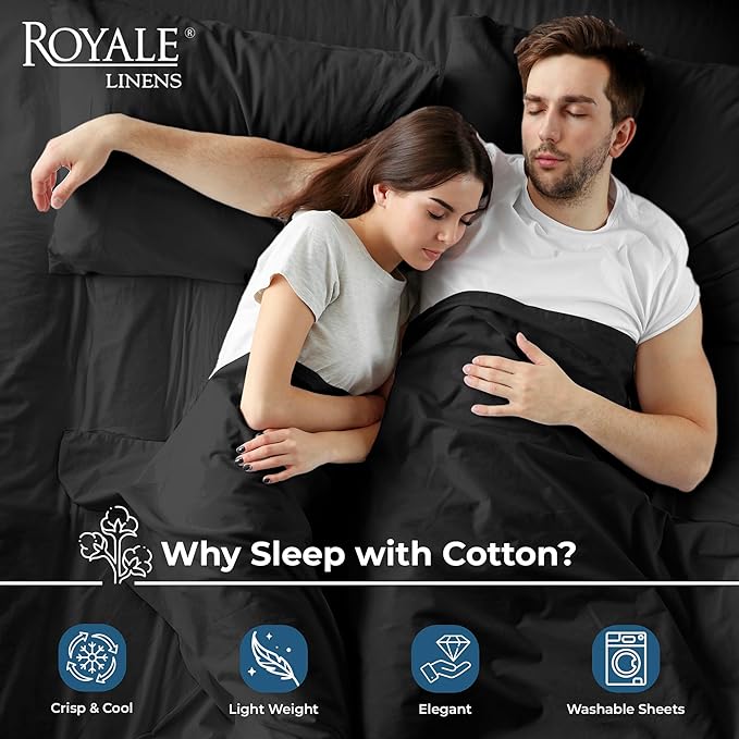 Royale Linens 100% Organic Cotton Full Flat Sheet Only - Image 3