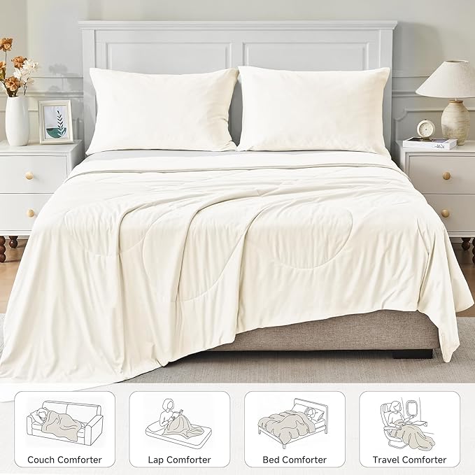 HOMFINE Cooling Comforter King Size, Japanese Double-Sided Cold Tech Fabric - Image 6