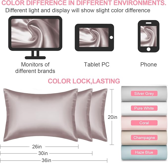 Silk Pillow Cases 2 Pack Queen Size - Image 7