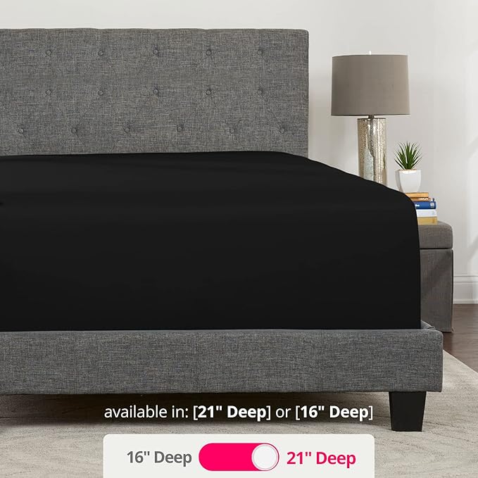 Deep Pocket Full Size Deep Fitted Sheet - Image 3