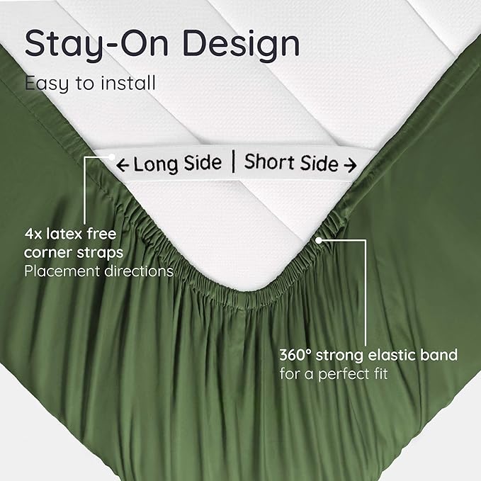 Bambaw King Fitted Sheet Only, 100% Viscose Derived from Bamboo Fitted Sheet - Image 5