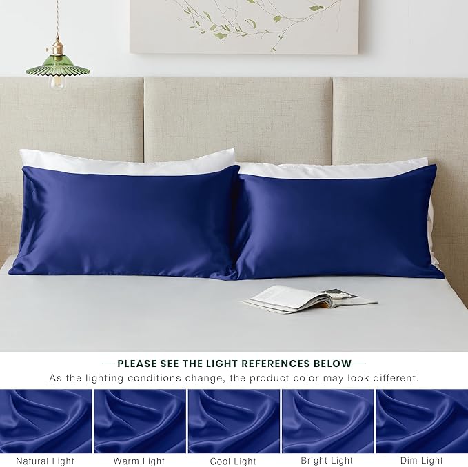 Love's cabin Satin Pillowcase Set of 2 Standard Size 20x26, Cooling Pillow - Image 7