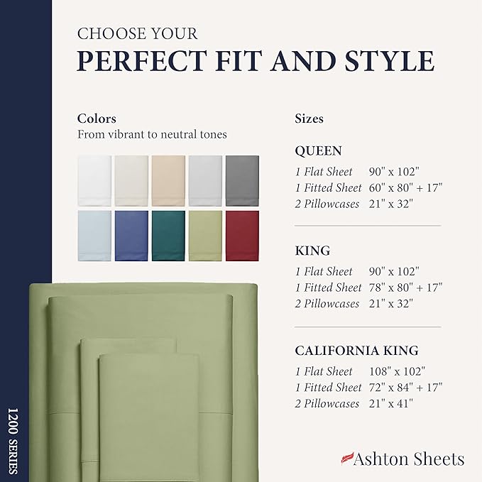 100% Egyptian Cotton Queen Size Sheets Set - Image 8