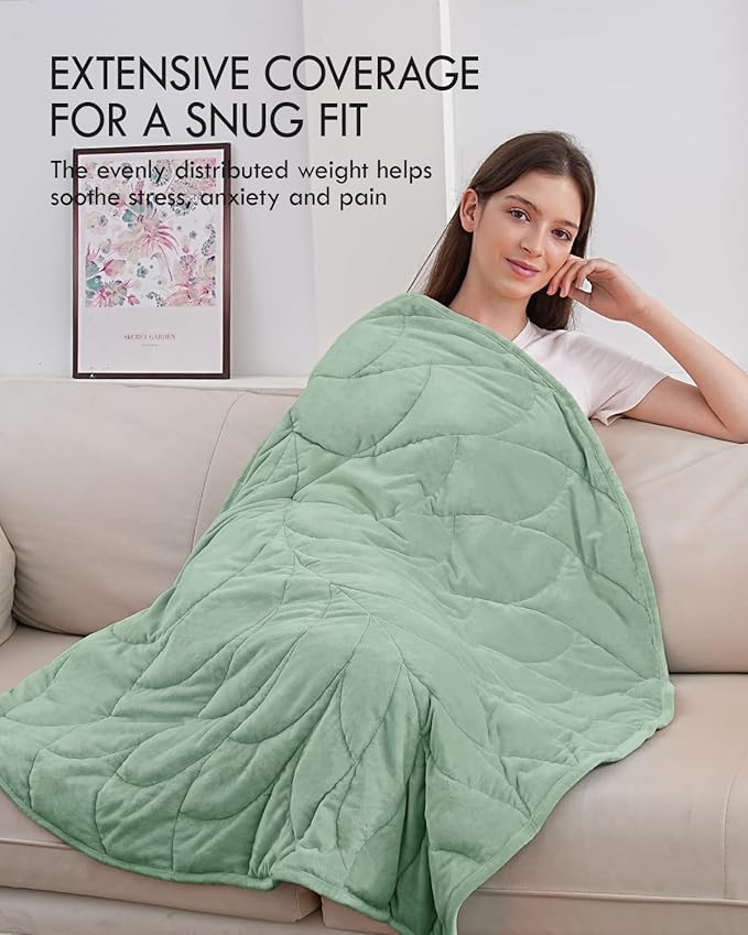 Kaisa Weighted Blanket for Adults 5lbs 41" x 53", Cozy Luxury Crystal Velvet - Image 3