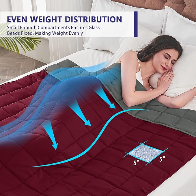 King Size Weighted Blanket for Adults Cooling Heavy Blanket for Sleeping - Image 7