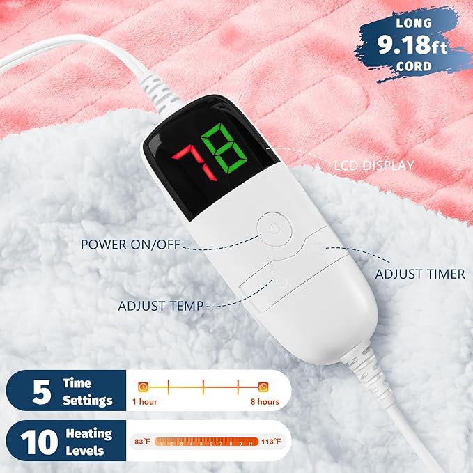 BOMOVA Heated Electric Blanket Twin - Image 2