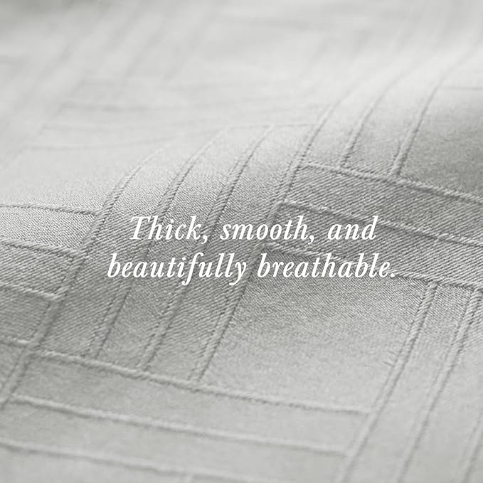 Threadmill California King Size Sheets | 800 Thread Count Jacquard Celine Light - Image 7