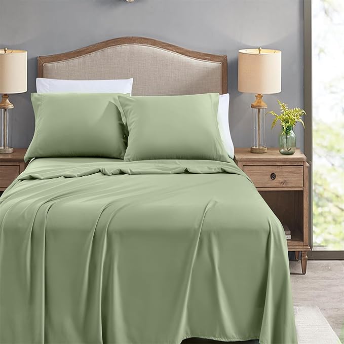 FreshCulture Full Flat Sheets Only, Soft Microfiber Bedding Sheets - Image 2