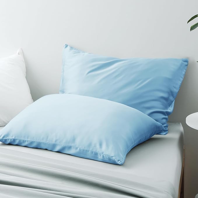 Bamboo Viscose Zippered Pillow Cases Standard Size Set of 2, 400 Thread Count - Image 7