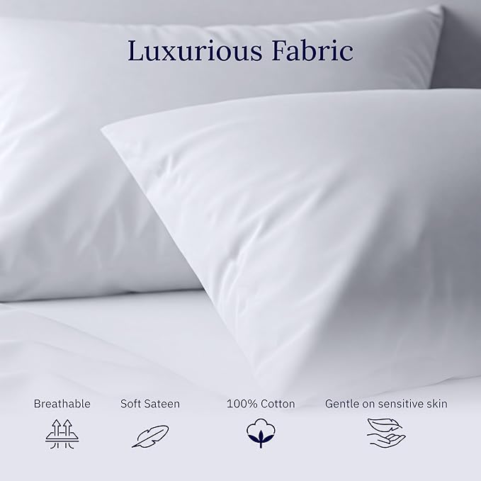 CALIFORNIA DESIGN DEN Luxuriously Soft Hotel Quality 600 Thread Count, 100% - Image 7