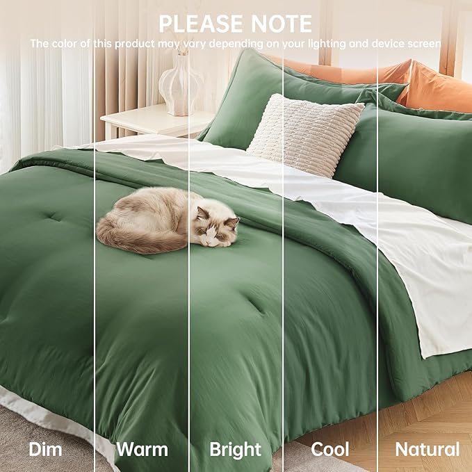 MUXHOMO Queen Comforter Set, All Season Ultra Soft Down Alternative Bedding - Image 9