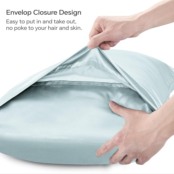 BEDELITE Satin Body Pillow Cover, Super Soft and Cooling Body Pillow Pillowcase - Image 4