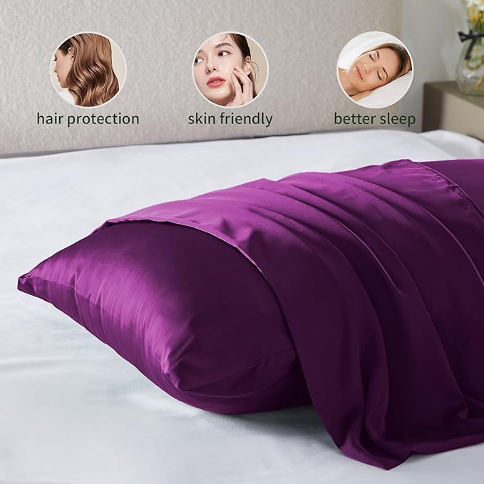 Silk Pillowcase for Hair and Skin Mulberry Silk Pillow Cases Soft Breathable - Image 5