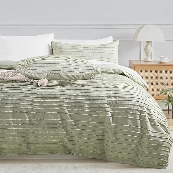 NEXHOME PRO Duvet Cover Queen, 3 Pieces Boho Tufted Duvet Cover Set, Soft and by NEXHOMEPRO
