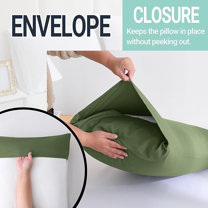 ZPECC Pillow Cases Queen Size Set of 4, 20x30 Envelope Closure Pillowcases - Image 5