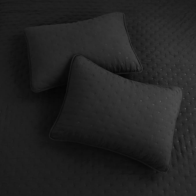 ROARINGWILD Black King Size Quilt Bedding Sets - Image 4