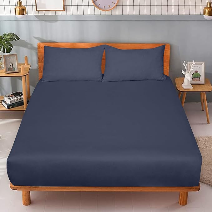 ROYALE LINENS 300 Thread Count 100% Long Staple Combed Cotton Fitted Sheet Queen - Image 9