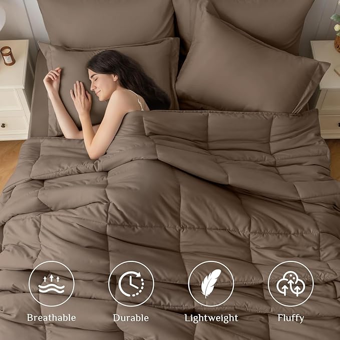 JOLLYVOGUE King Comforter Set, Ultra-Soft Bed in a Bag King Size 7 Pieces - Image 2