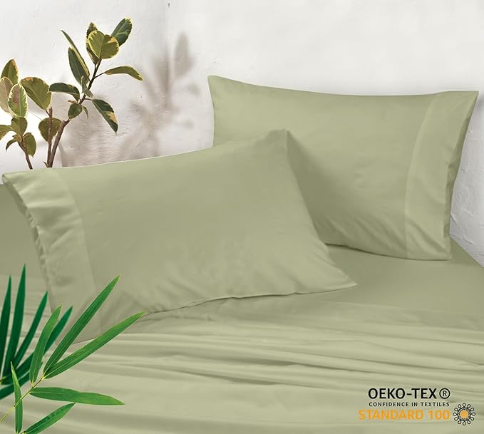 Royale Linen Cooling Pillow Cases Standard Size Set of 2-100% Rayon Derived - Image 3