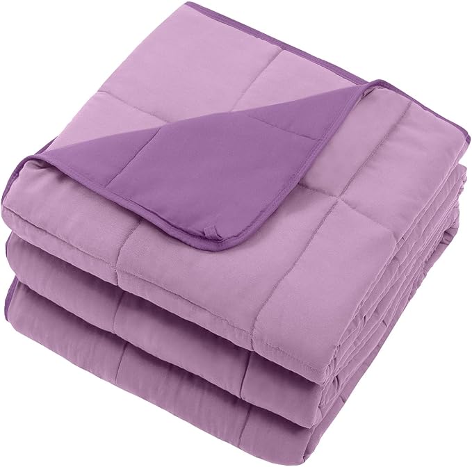 Purple Weighted Blanket for Adults 15lbs, Twin Full Size Cooling Heavy Throw - Image 7