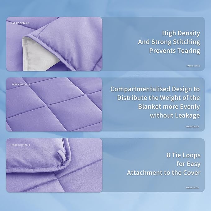 Topcee Weighted Blanket for Adults Queen Size Soft Cooling Heavy Blanket - Image 7