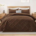 Exclusivo Mezcla King Quilt Set- Brown Quilts Bedding Set by ExclusivoMezcla