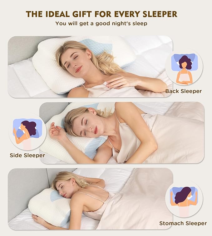 Osteo Cervical Pillow for Neck Pain Relief, Hollow Design Odorless Memory Foam - Image 7