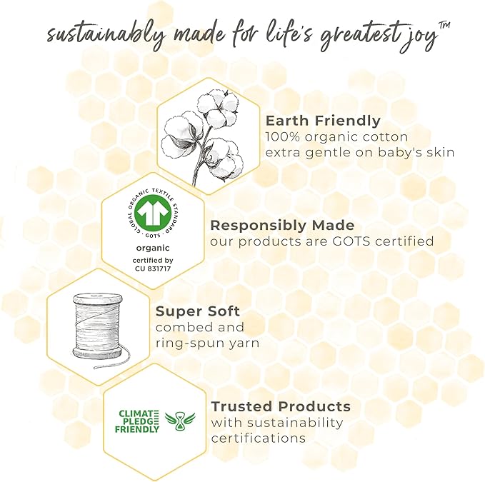 Burt's Bees Baby Essential Organic Cotton Fitted Crib Sheet, Breathable - Image 3