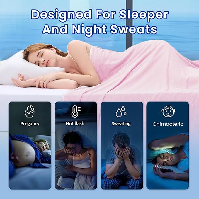TOPCEE Cooling Blanketfor Night Sweats Absorbs Heat to Keep Adults, Children - Image 4