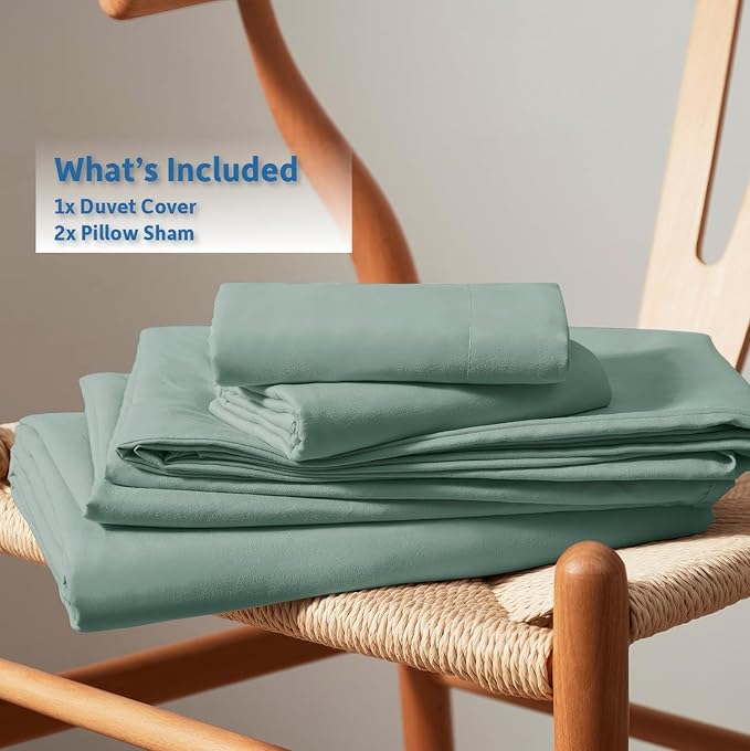 Nestl Sage Green Duvet Cover Queen Size - Image 9