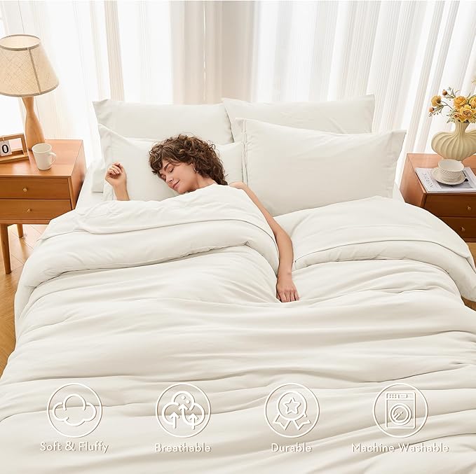 MUXHOMO 5 Pieces Twin XL Comforter Set, Soft Bed in a Bag Twin XL Size - Image 2