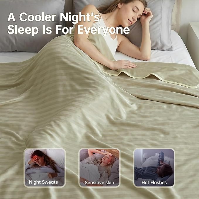 Guohaoi Cooling Blankets for Hot Sleepers, Arc-Chill Q-Max >0.5 Cool Fiber - Image 6