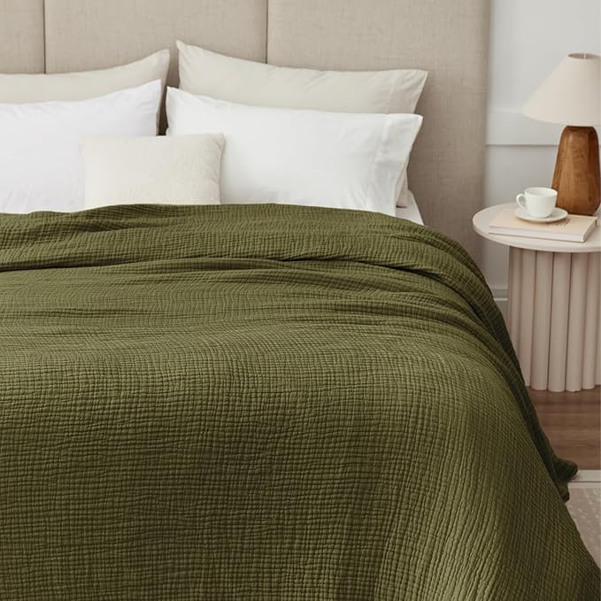 100% Cotton Muslin Blanket 50" x 60", Breathable and Lightweight Cotton Throw - Image 7