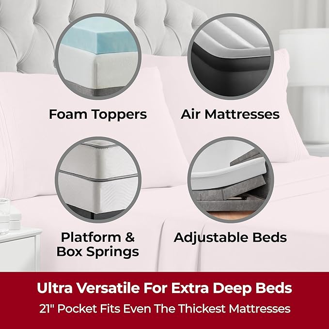 Mellanni Extra Deep Twin XL Sheets - Image 2