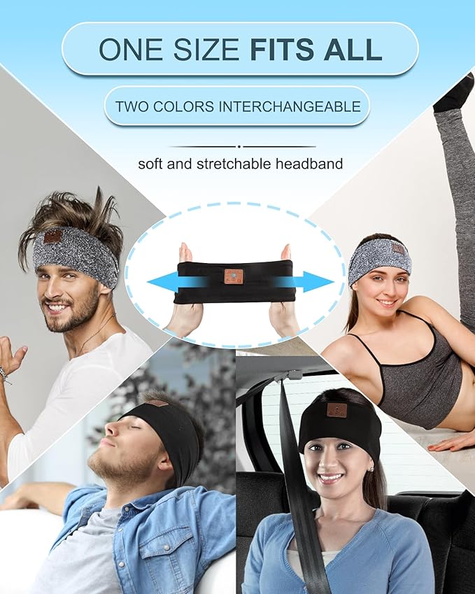 2-Pack Sleeping Headphones, Headband Headphones - Image 5