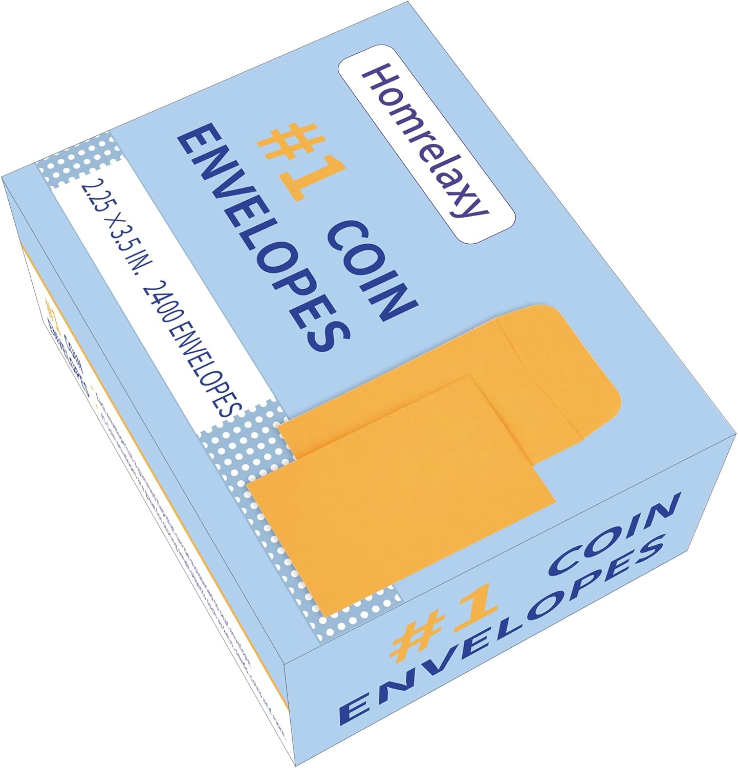 #1 2400 Pcs Small Coin Envelopes 2.25" x 3.5" with Gummed Flap, Yellow Kraft Mini Envelopes for Storing Keys, Stamps, Seeds, Tips and Small Items (2400)