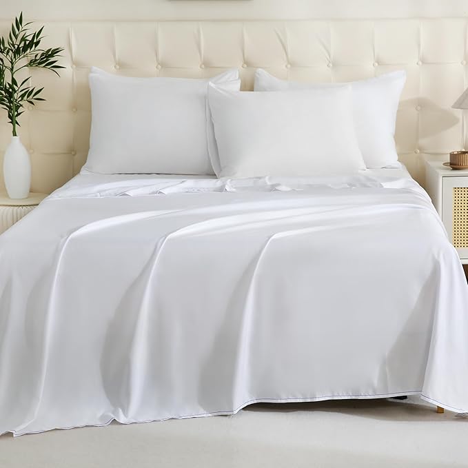 ZPECC White Bulk Flat Sheets Only Queen Size 24 Pack, Easy Sort Top Bed Sheet - Image 7