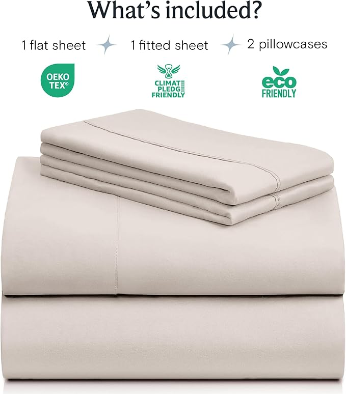 LuxClub 4 PC Sheet Set Bed Sheets Deep Pockets 18" Eco Friendly Wrinkle Free - Image 2